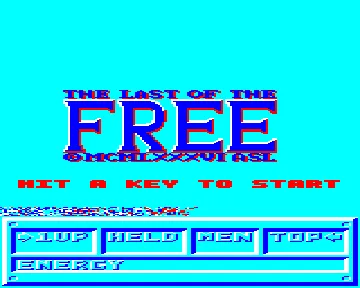 Last Of The Free (1986)(Audiogenic Software Ltd.) screen shot title